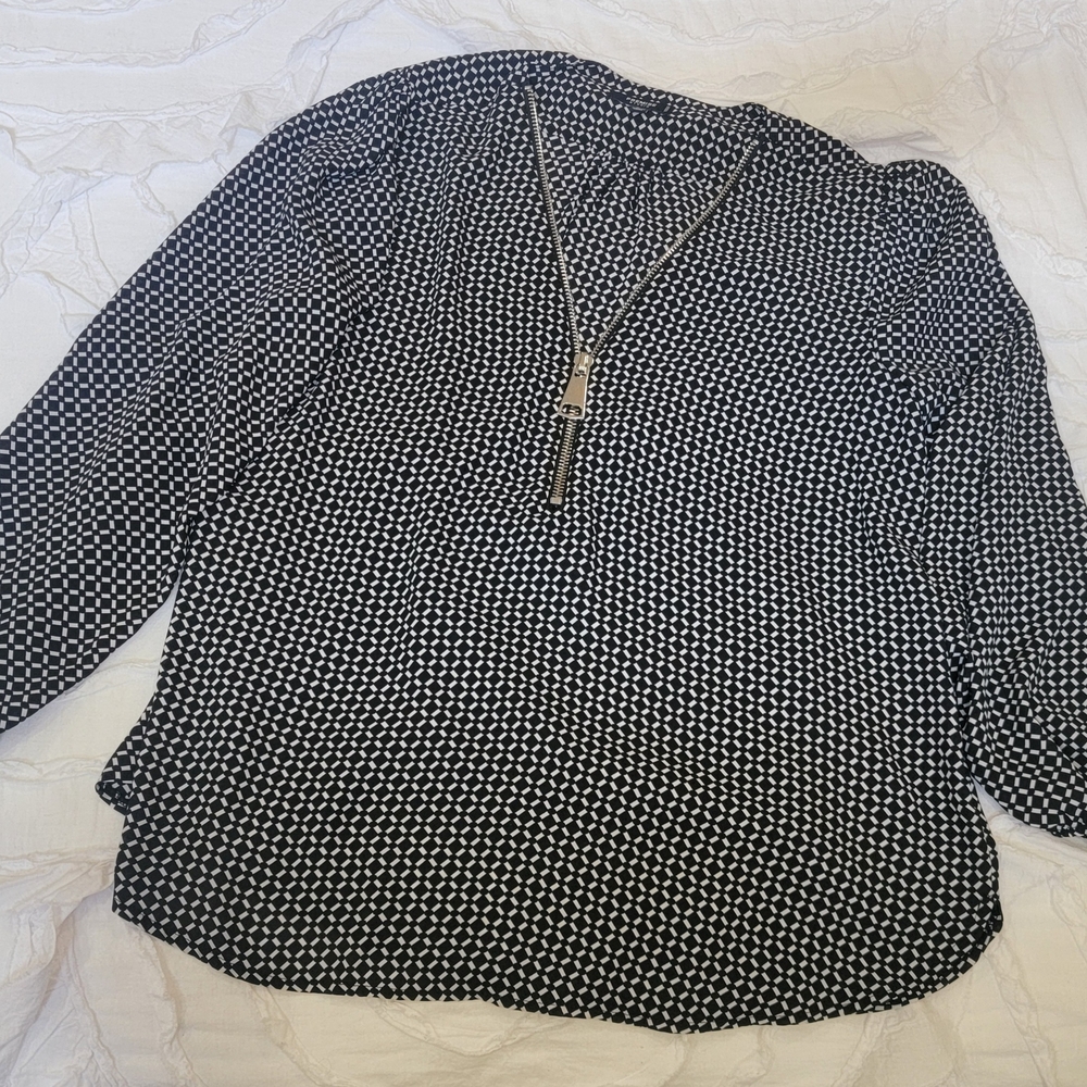 Premise Studio Black and White Blouse